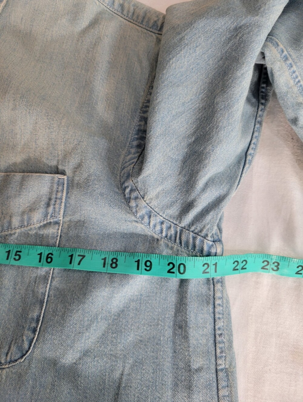J Crew Étienne cropped button-up shirt in chambray CT065 Size XS - Picture 5 of 6